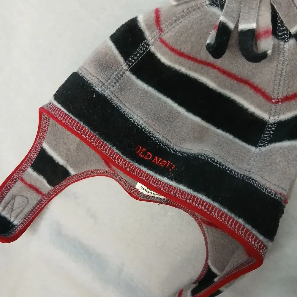 Old Navy Fleece Trapper Ski Winter Hat Pom Beanie Ear Flaps Toddler 12-24 mo
